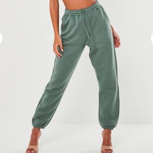 NWT Misguided green joggers